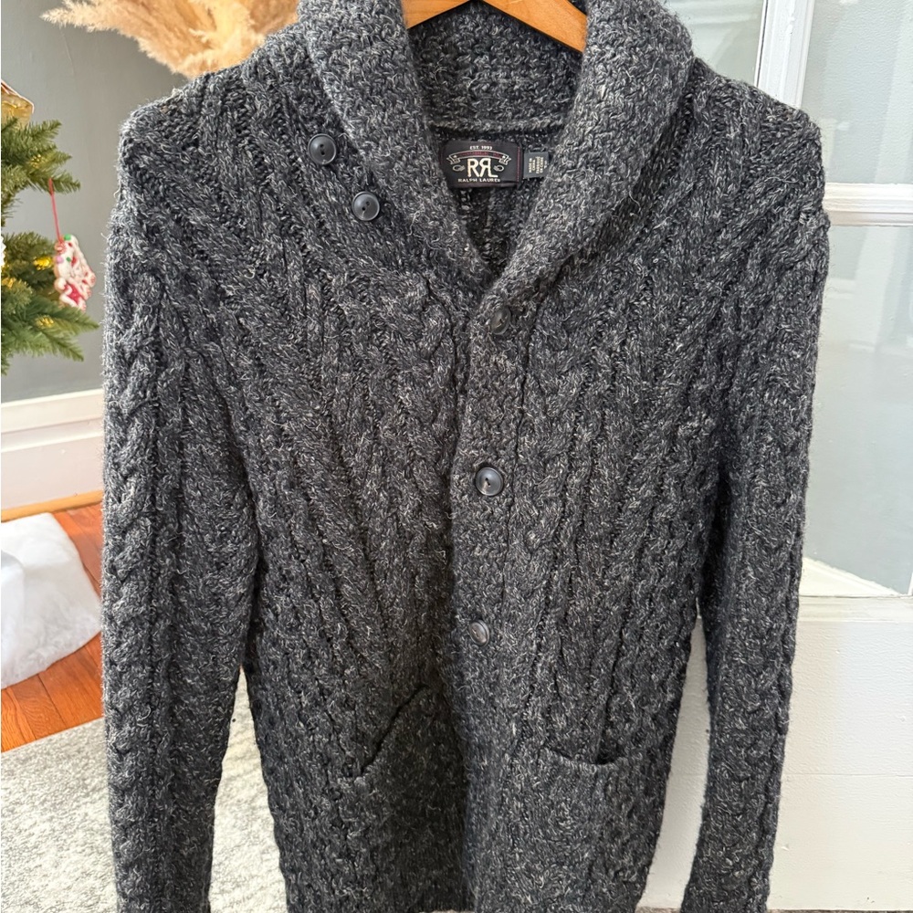 RRL!  Charcoal Knit Cardigan